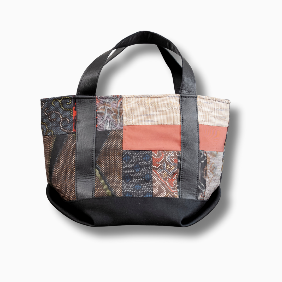 パッチワークバッグ　レザーバッグ K108