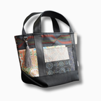 上質な着物リメイク　アップサイクルバッグ　レザーバッグ　K144