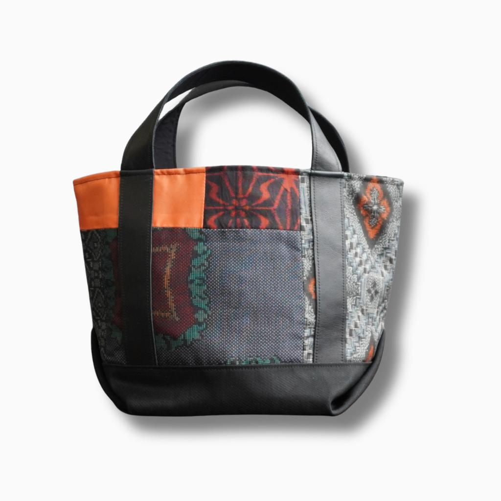 パッチワーク仕様のミニトートバッグ K146