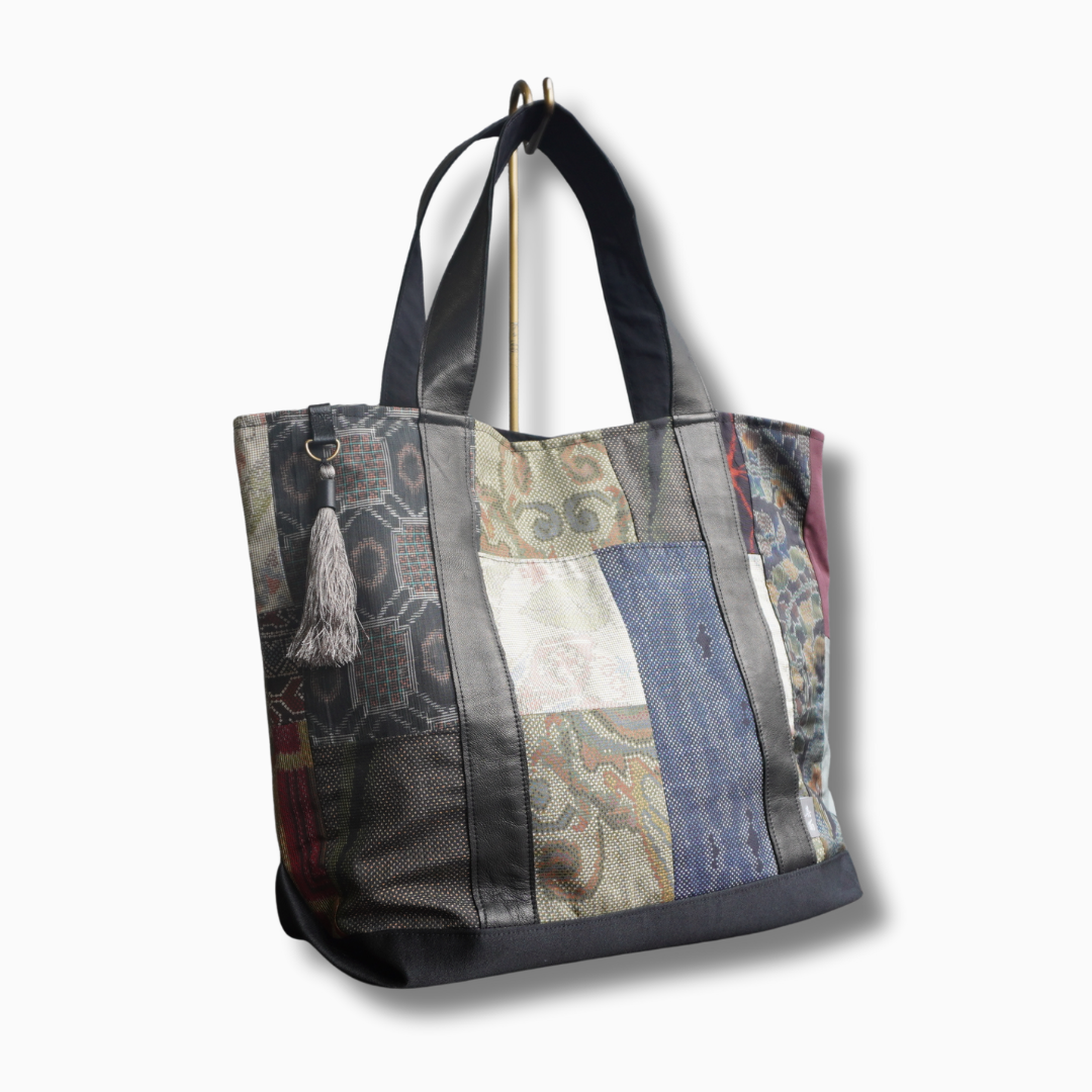 パッチワーク仕様のトートバッグ K168