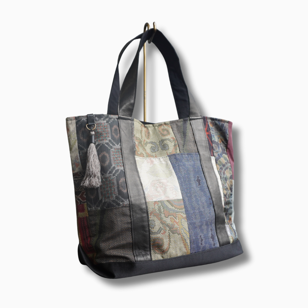 パッチワーク仕様のトートバッグ K168