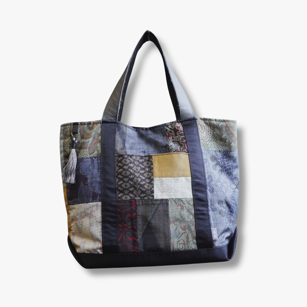 パッチワーク仕様のトートバッグ K179