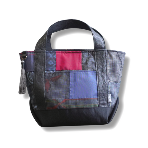 パッチワーク仕様のミニトートバッグ K181