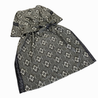 大島紬を使用した灰色のワンピース K190