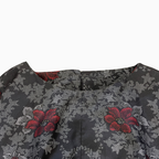 大島紬を使用した黒色のワンピース K200