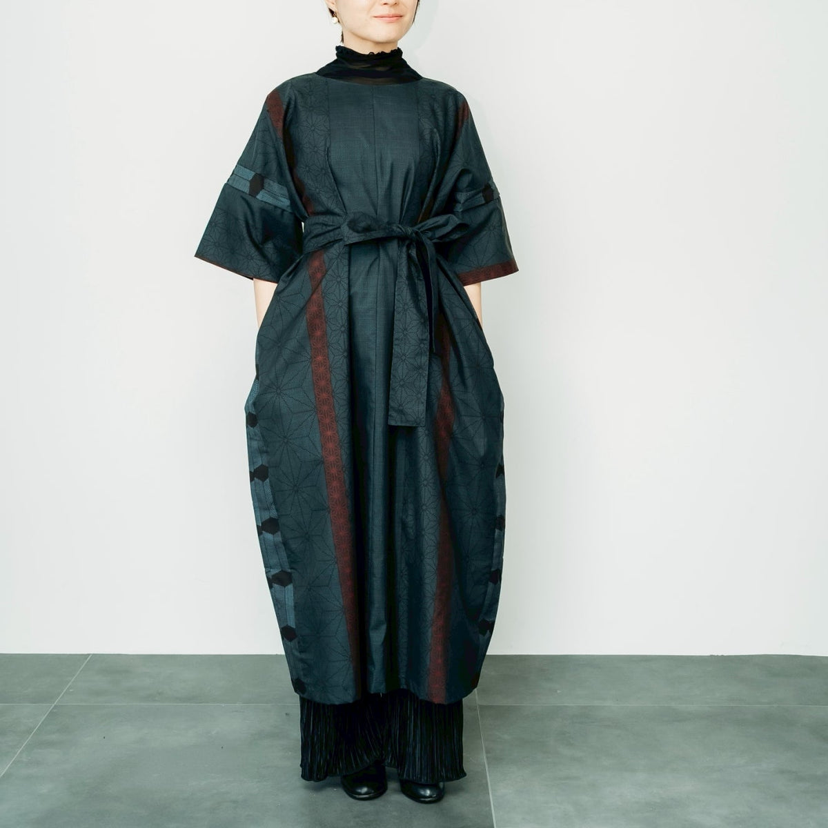 Dress made with Oshima Tsumugi silk K314