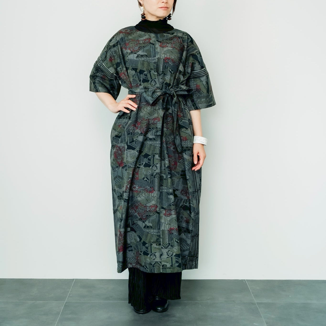 Dress Made with Oshima Tsumugi K199