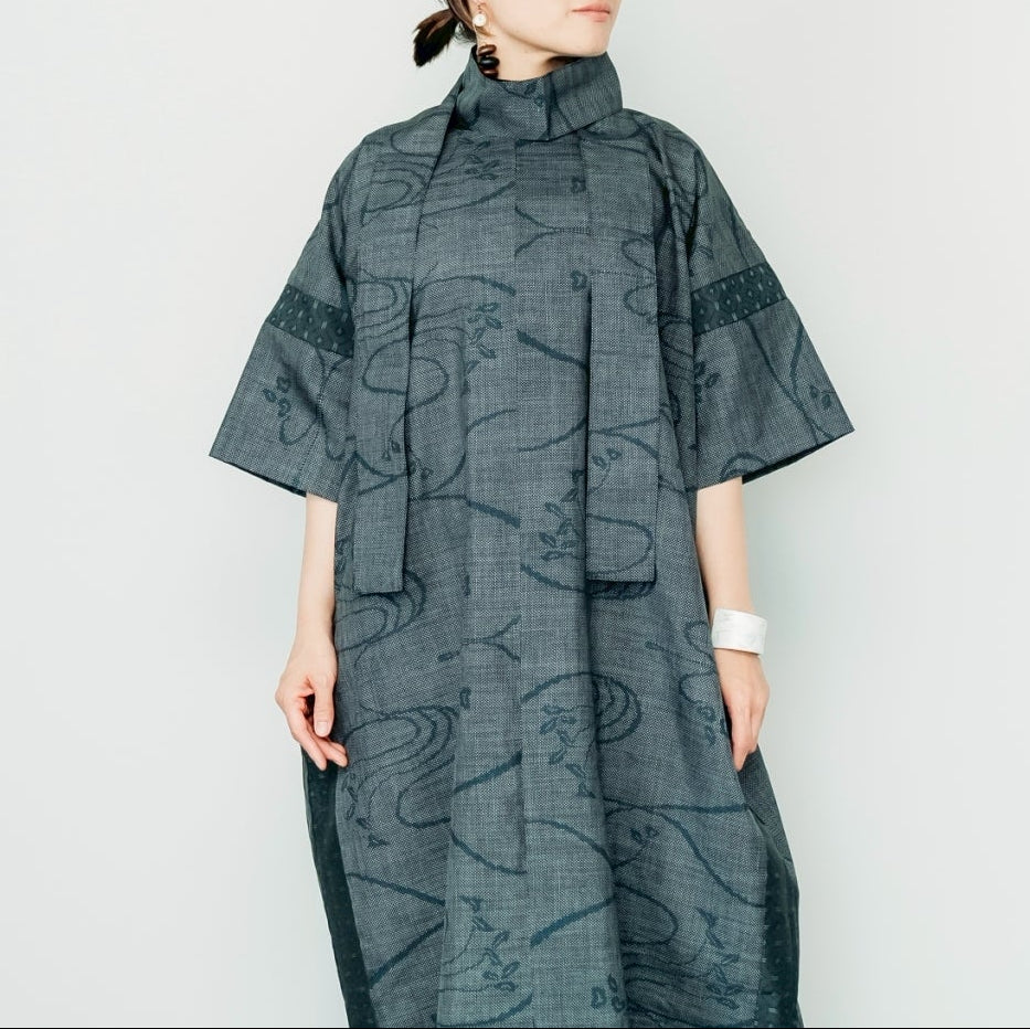 Dress Made with Oshima Tsumugi K199