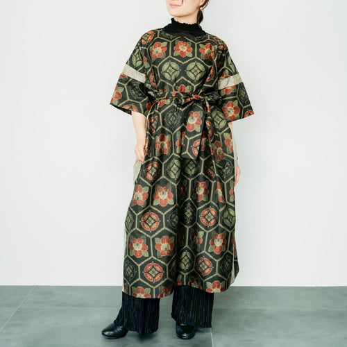 大島紬を使用したワンピース K316