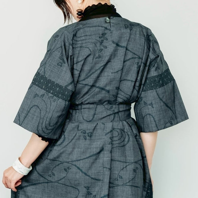 Dress Made with Oshima Tsumugi K199