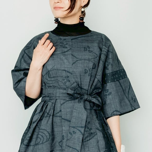 Dress Made with Oshima Tsumugi K199