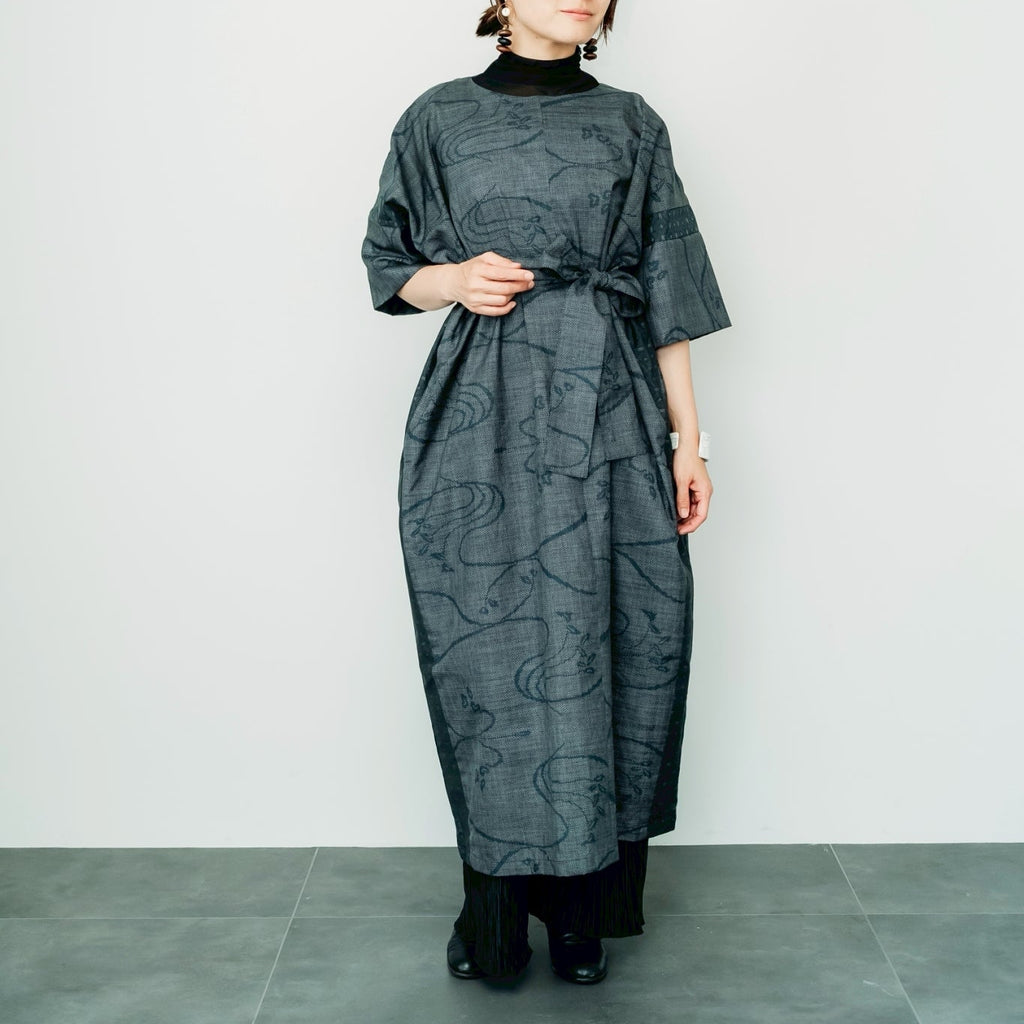 Dress Made with Oshima Tsumugi K199