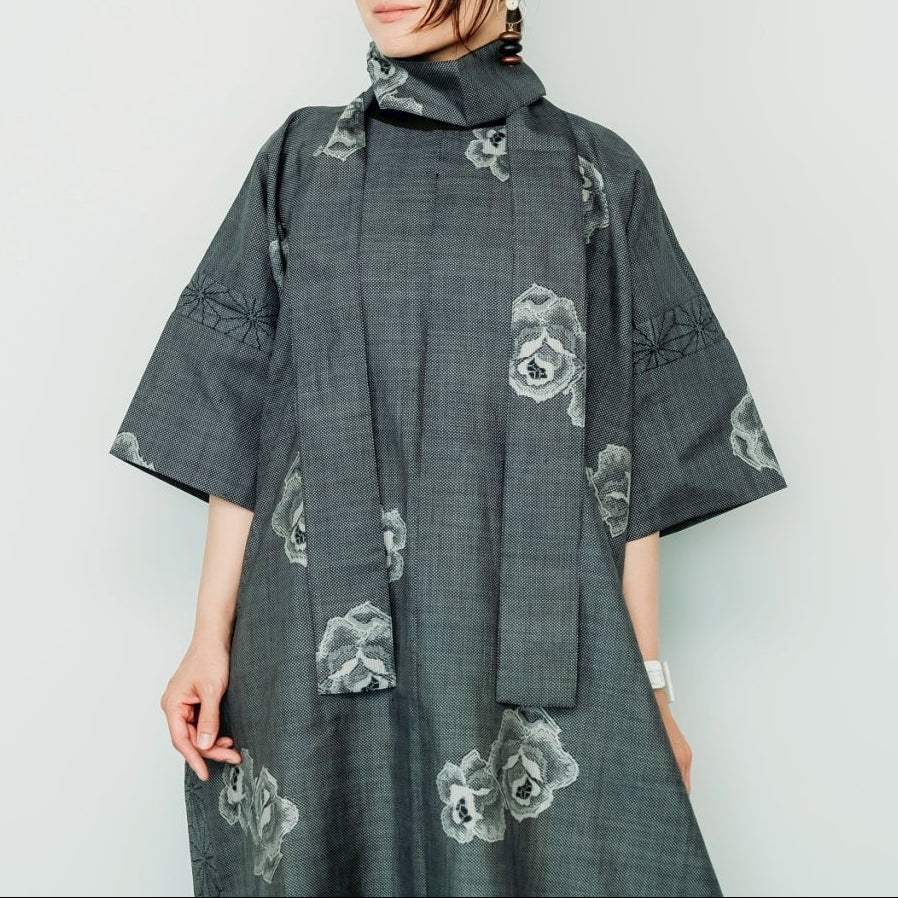 Dress Made with Oshima Tsumugi K199