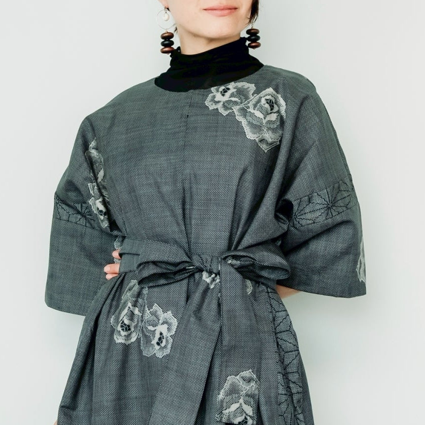 Dress Made with Oshima Tsumugi K199