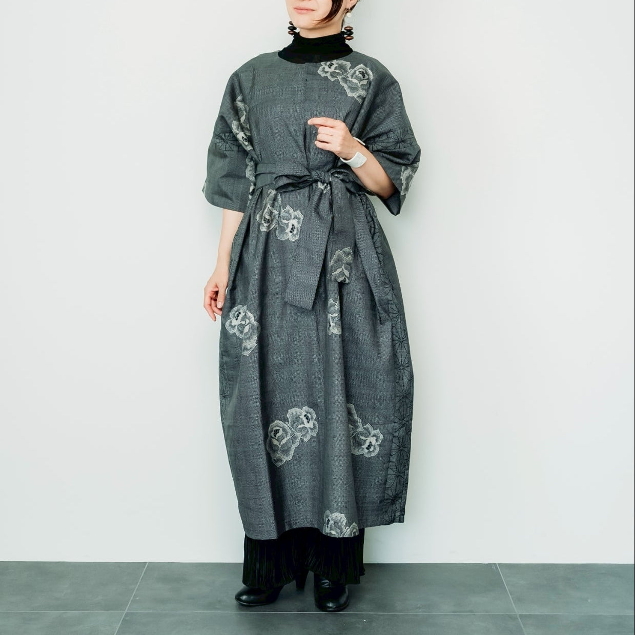 Dress Made with Oshima Tsumugi K199