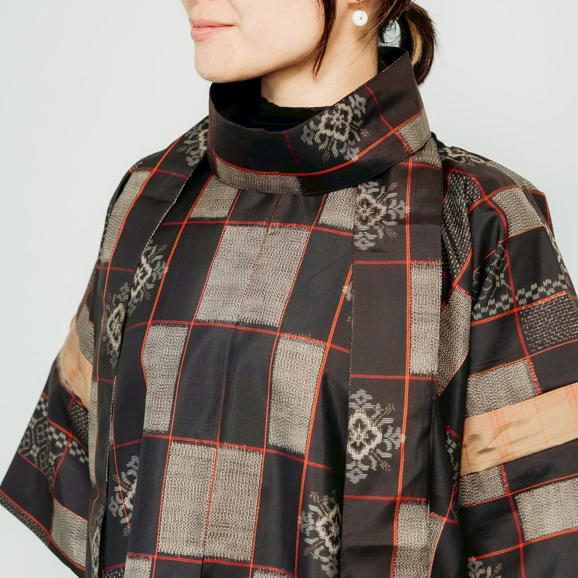 大島紬を使用したワンピース K308