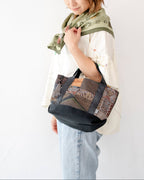 パッチワークバッグ　レザーバッグ K108